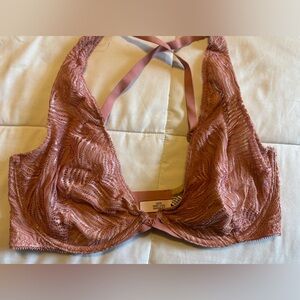 Elegant unlined Lace Bralette with underwire in Rose by Victoria’s Secret